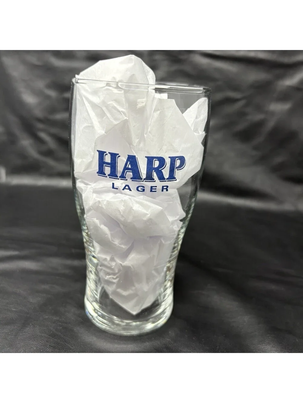 Harp Lager Beer Glass Clear Glass With Logo 18oz